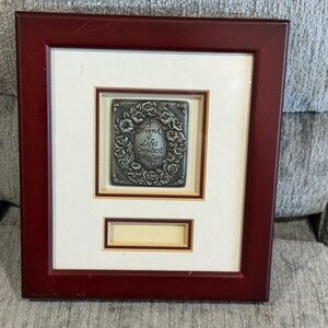 Elegant Silver and Brown Framed Plaque. “A friend is life’s greatest treasure”
